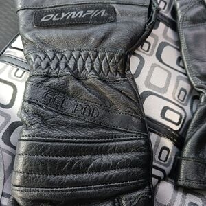 Olympia Men's Black Leather Gloves size xs Matrix